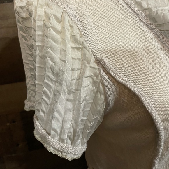 NWT Nicole Sabbatini Sweater • Size Large • Satin Gathered Trim • Unique Accents - Picture 8 of 9